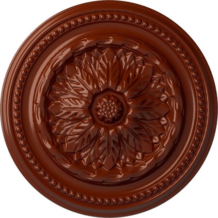 Ekena Millwork Chester Ceiling Medallion (Fits Canopies up to 2 1/4"), Hand-Painted Firebrick, 15 3/4"OD x 1 7/8"P CM15CHFIF